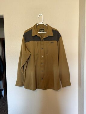 Cabela’s Men’s XL Brown Button Up Shirt Outdoor Utility Hiking Workwear